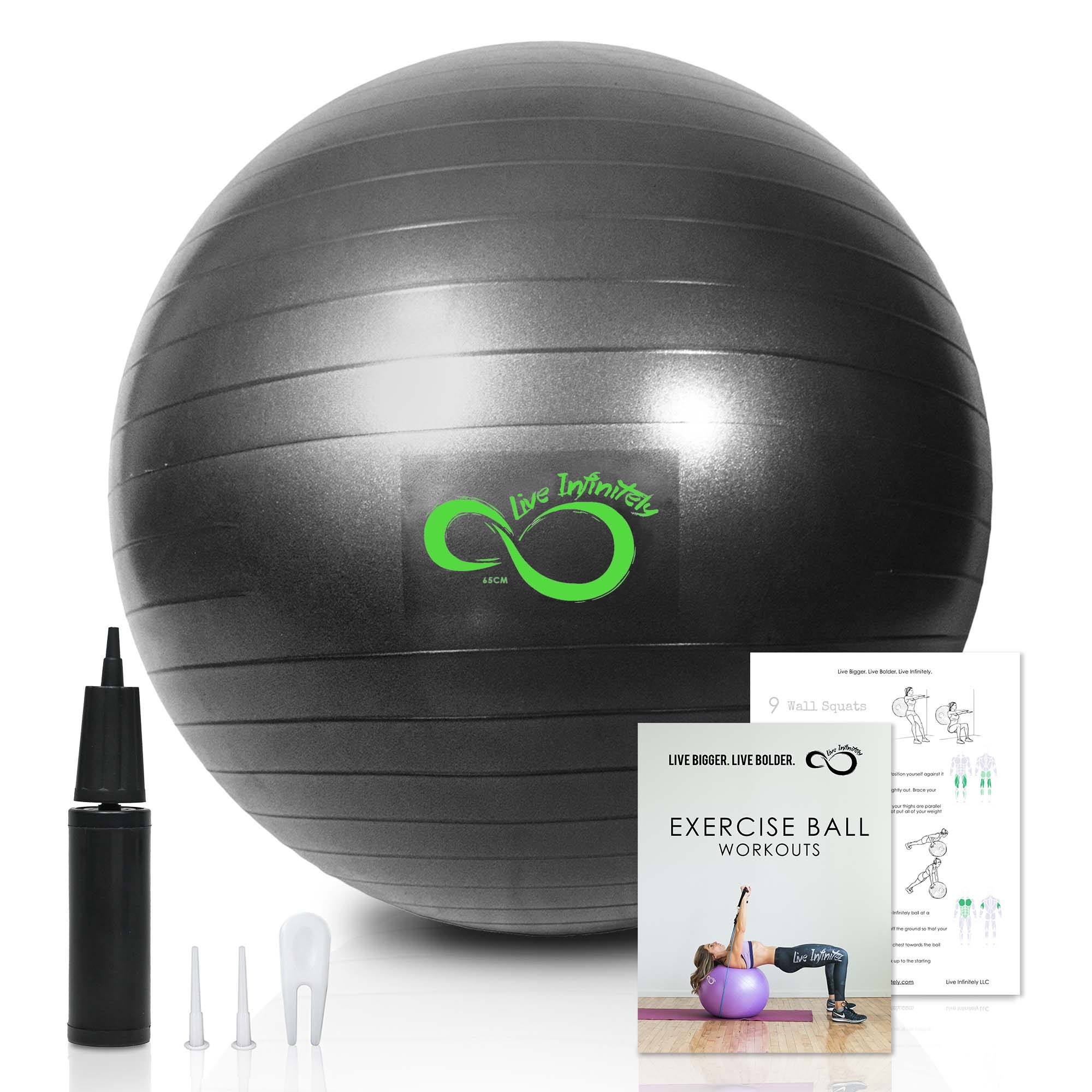 Gym Ball Anti-Burst 65cm Home Fitness Pump Included – Meglio